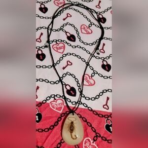 1× Natural Insect Pendants Custom Necklace Vintage Rope Necklace